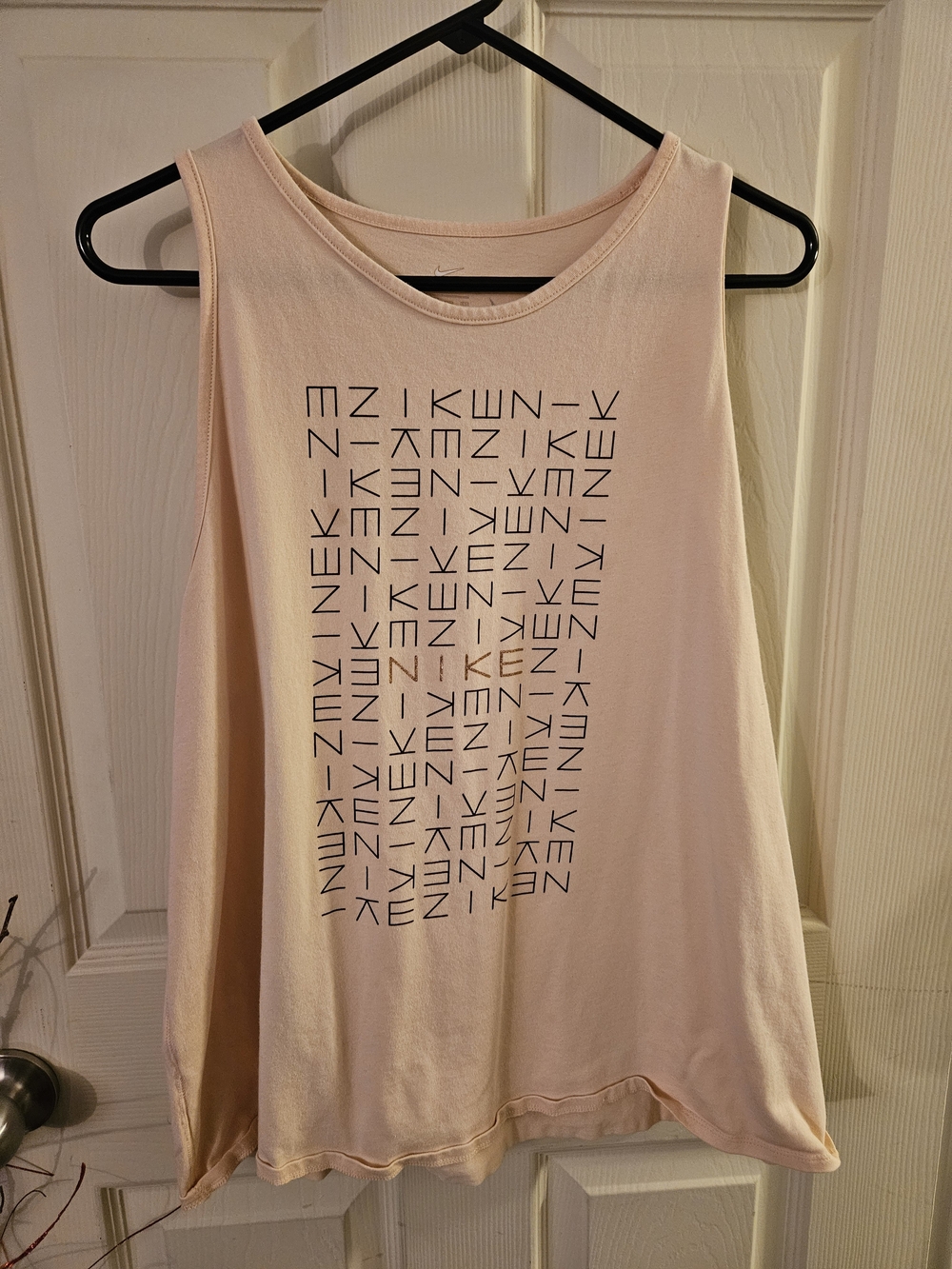 Nike Women's Pale Pink Graphic Muscle Tank